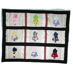 Sunbonnet Sue quilt handmade baby blanket decor wall hang multiple materials